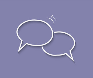 Dialog template two blank overlapping speech vector