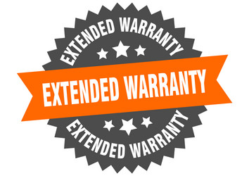 Extended warranty sign vector