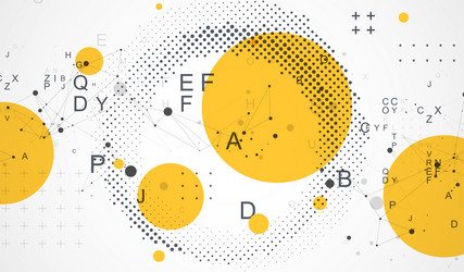 halftone science background with connecting dots vector image