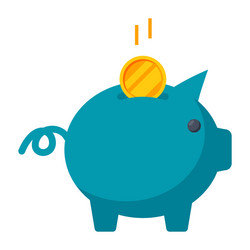 piggy bank icon vector