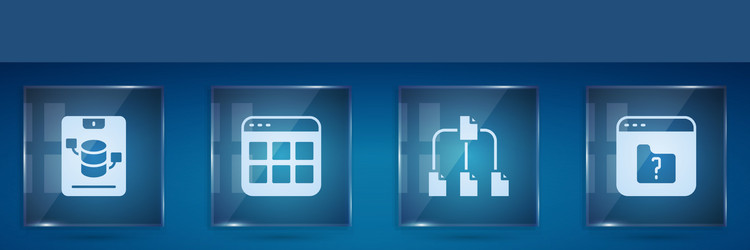set server data web hosting browser files vector image