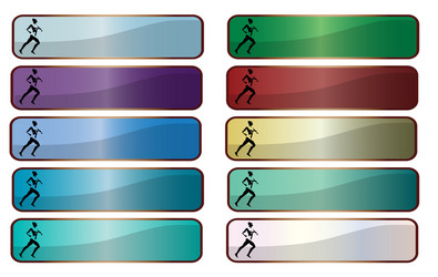 Web buttons with jogger vector