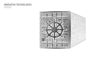wheel helm on container computer developer app vector image