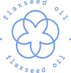 flax oil logo vector