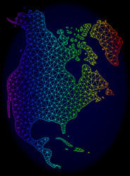polygonal wire frame spectrum mesh map vector image