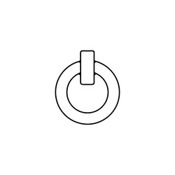 power button thin line icon linear vector image