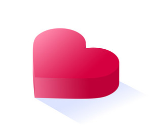 red love heart icon isometric vector