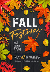Autumn Foliage Banner Vector Image