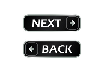 Back and Next Navigation Buttons vector