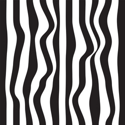 Black and White Zebra Stripes Pattern Vector Image