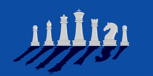 Isometric Vector Image On A Blue Background, Chess Pieces And Their Names,  School Of Chess Royalty Free SVG, Cliparts, Vectors, and Stock  Illustration. Image 123620529.