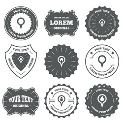 map pointer icons home food and user location vector image