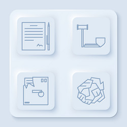set line contract with pen judge gavel vector image
