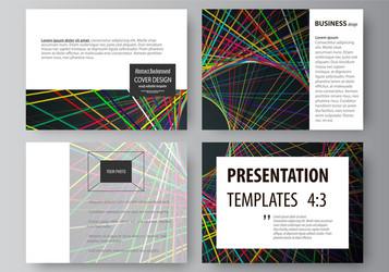 set of business templates for presentation slides vector image