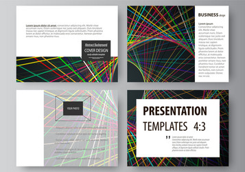 set of business templates for presentation slides vector