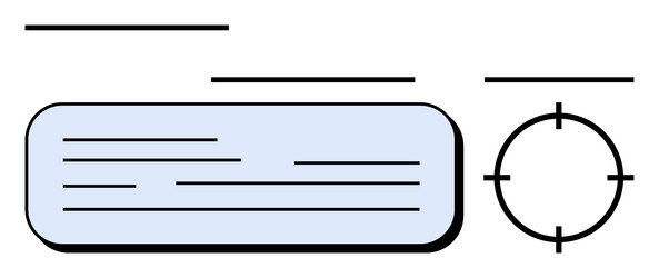 minimalist interface elements with text boxes vector image