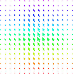 cursor arrow shape halftone spectral grid vector image