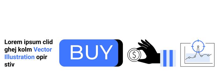 e-commerce call-to-action elements with buy button vector image