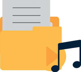 folder with objects isolated icon vector image