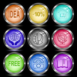 idea -10 library protection world globe and array vector image