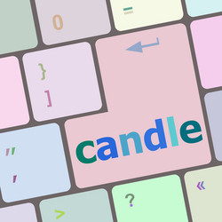 candle key on computer keyboard keys button vector image