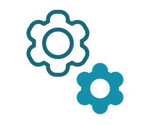 setting configuration cog single isolated icon vector image