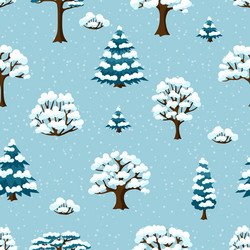 Winter seamless pattern with abstract stylized vector