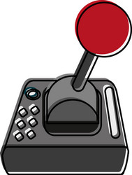 joystick videogame related icon image vector image