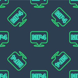 line mp4 file document download button icon vector image