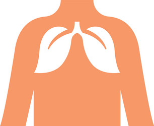 Lungs logo icon leaves design vector