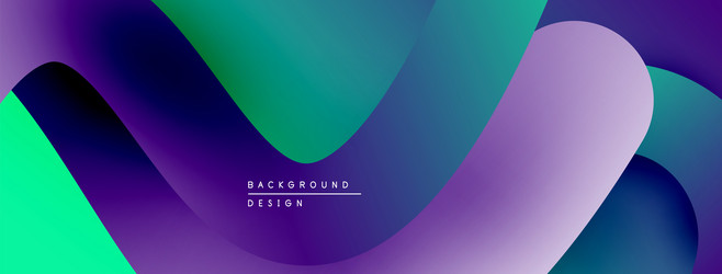 abstract fluid shapes overlap creating vibrant vector image