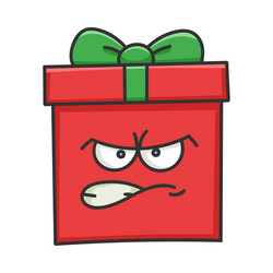 Happy smiling present christmas gift box cartoon Vector Image