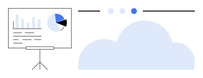 cloud computing integration with data analysis vector image