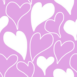 Pink heart seamless pattern design Royalty Free Vector Image