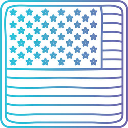 shield in square shape with flag united states Vector Image
