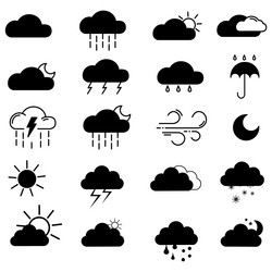 clouds icons set of in different form vector image