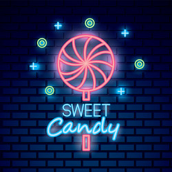 Sweet candy neon vector