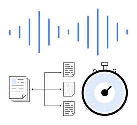 efficient document management system with time vector image