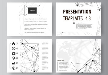 Set of business templates for presentation slides vector