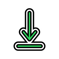 arrow pointing loading process color icon vector image