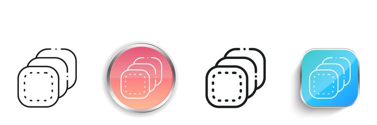 cotton icon thin linear regular and button style vector image