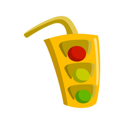 Traffic light flat isolate on a white background vector