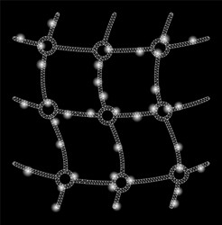 flare mesh wire frame net with spots vector image