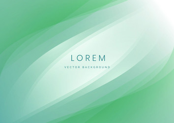 abstract modern soft green gradient waves overlap vector image
