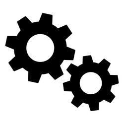 Gears icon settings for mobile applications web vector