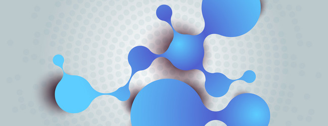 abstract connection chain with molecule on banner vector image