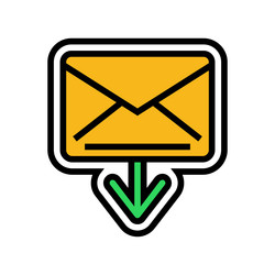 closed envelope message loading color icon vector image