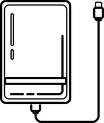 Glypgh external hard disk drive icon with usb Vector Image
