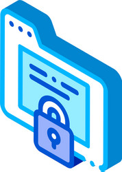 padlock site coding system isometric icon vector image
