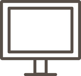 Desktop computer display line style icon vector